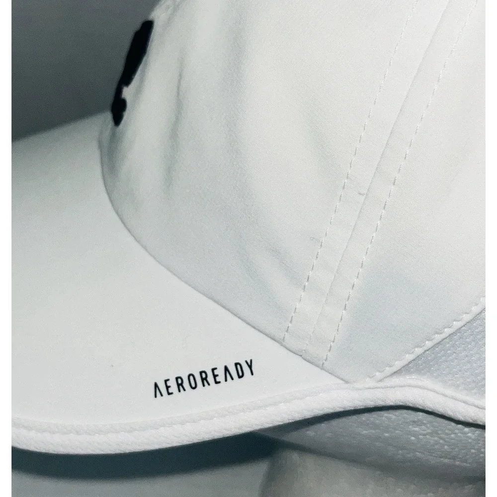 Adidas Aeroready Strapback Hat‎ Men's Adjustable White Running Breathable Logo